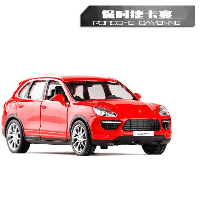 1:36 Porsche Cayenne SUV red Car Diecast Pull Back Model Styling Limousine