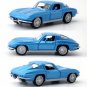 1:36 Scale Chevrolet Corvette 1963 Alloy Classic blue Car Model Pull Back Toy