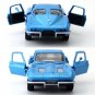 1:36 Scale Chevrolet Corvette 1963 Alloy Classic blue Car Model Pull Back Toy