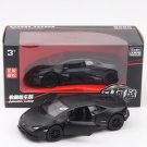 1:36 Lamborghini Huracan Wheel Germany Bull Logo Super Sport Black Car Toy Metal
