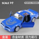 1:36 PONTIAC Firebird Classic Alloy Sports Blue Car Diecasts Simulation Toy