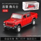 1:36 Jeep Gladiator red Car Alloy Pickup Truck Pull Back Door Metal Toy