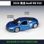 1:36 2016 Audi R8 V10 Alloy Luxury Vehicle Diecast Pull Back Goods blue Car Toy