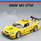 1:32 BMW M3 DTM Racing yellow Car Alloy Model Diecasts Sound and Light Toy