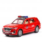 1:32 BMW X7 Simulation Alloy red police Cars Diecast Pull Back SUV Model Toy