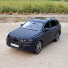1/32 Audi Q7 SUV Alloy Matte black Car Toy Model DiecastVehicles Sound and Light
