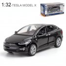 new 1:32 Tesla Model X Black Car Alloy Six Door Sound And Light Pull Back Toy