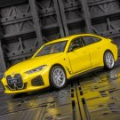 1:34 BMW i4 M50 New Energy yellow Car Alloy Diecasts Toy Sports Sound and Light