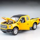 New 1:32 Ford Raptor F150 Big Wheel yellow Car With Sound Light Pull Back Toy