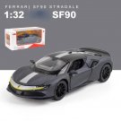 1:32 Ferrari SF90 Street grey car made pre fabricated metal toy model simulated
