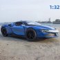 1:32 Ferrari SF90 Street blue car made pre fabricated metal toy model simulated