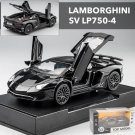 1:32 Lamborghinis LP750 Sports black Sports Car Diecast Sound Lifting Tail