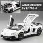 1:32 Lamborghinis LP750 Sports white Sports Car Diecast Sound Lifting Tail