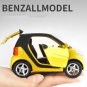 1:32 Simulation Smart yellow Car Alloy Metal Model Diecast Vehicle Toy