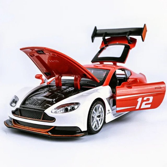 1:32 Aston Martin GT3 high simulation super sports rear pull Red car racing