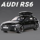 1:32 Audi RS6 Avant Station Wagon black Car Toy Model Diecasts Sound And Light