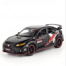 1:32 New Civic TYPE R Mugen RR Alloy black Car Collection Model Racing Light Toy