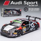 1:32 Audi R8 Heise No 83 Racing Alloy black Car Tide Light Pendulum Toy