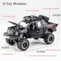 1:32 Ford Raptor F150 black Car Model Pickup Truck Toys Sound Light Pull Back