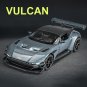 1:32 Aston Martin Vulcan Sport grey Car Simulation Model Diecast Toy Sound Light