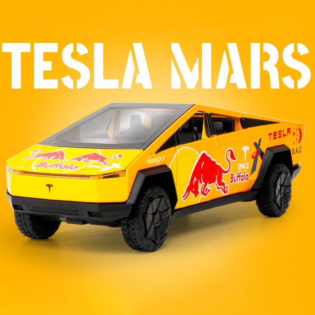 1:32 New Tesla Cybertruck yellow 1 Car Model Pickup Truck Diecasts ...