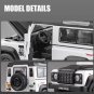 1:32 Land Defender 110 Rover fire orv white car alloy with light and sound toy