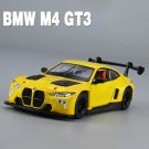 1:32 BMW M4 GT3 Supercar Alloy yellow Car Toy Diecasts Model Sound and light