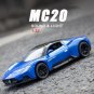 New blue Toy 1:32 Diecast Alloy Car Miniature Maserati MC20 Supercar Metal