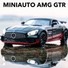 1:32 Diecast Sport B black Car Toy Model AMG GTR Pull Back With Sound Light