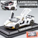 1:32 alloy sports White3 car 780 sound and light pull back Lamborghini LP770