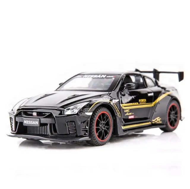 New Arrive 2020 1:32 NISSAN GTR R35 Race Black Car Model Diecasts ...