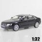 1:32 Alloy black Car Model Miniature 2013 Audi A8 Classic Metal Vehicle Toy
