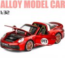 1:32 New 911 Targa 4S Convertible Sports red Car Diecast Sound Super Racing