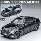 1:32 BMW 320i THE 3 G20 2023 Alloy Model Diecasts black Car Toy Sound and Light