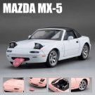 1:32 MX 5 Alloy Convertible Sports white Car Toy Model Diecast Sound and Light