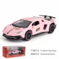 1:32 Lamborghinis LP780 SVJ Diecasts pink Car Toy Vehicles Alloy Sound Light
