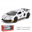 1:32 Lamborghinis LP780 SVJ Diecasts White Car Toy Vehicles Alloy Sound Light