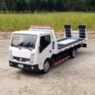 1:32 Nissan VAN Type Alloy White Car Trailer Metal Transporter Wrecker Truck Toy