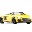1:32 R8 SPYDER 2020 Supercar Alloy yellow Car Toy Diecast Sound And Light Pull Back