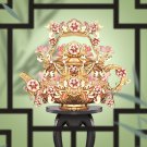 3D Metal Puzzles Model Kits Jade Tea Pot Jigsaw Assembly DIY Set 185pcs