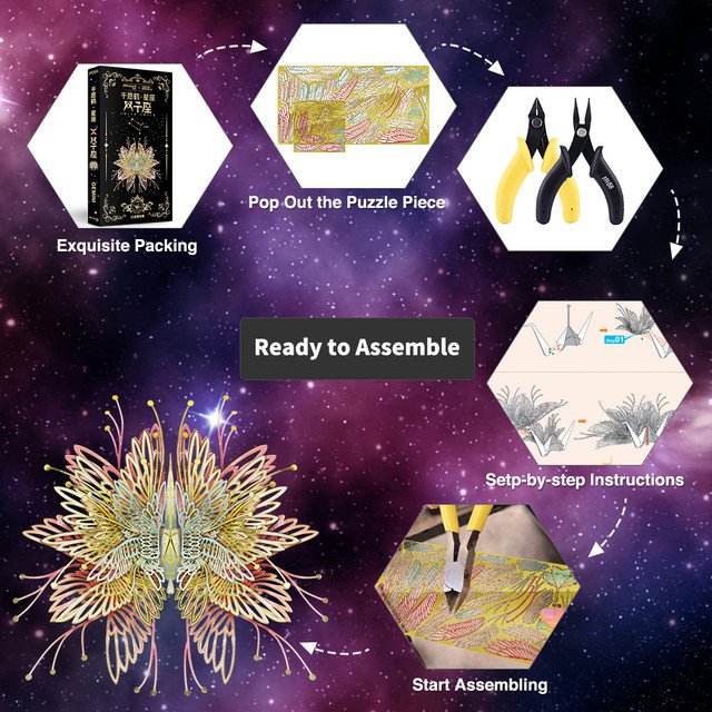Metal 3D Puzzle GEMINI Assembly Model Kit Constellation Jigsaw DIY Toy