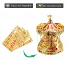 Metal 3D Puzzle Model Building Kits Merry Go Around DIY Jigsaw Toy
