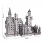 3D Puzzle Metal Castle Silver Model Building Kits DIY Toys Jigsaw