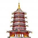 Metal 3D Puzzle Model Building Kits Leifeng Pagoda DIY Assemble Jigsaw Toy