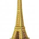 Puzzles 3D Metal Eiffel Tower Gold 8.66 inch Building Kits Jigsaw Height 22cm