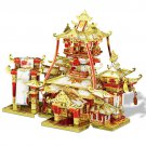 3D Metal Puzzles Chinese Ancient Buildings CLOTH FACTORY Assembly Kit Jigsaw Toy