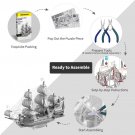 Puzzle 3D Metal Model Building Kits The Queen Anne's Revenge Jigsaw Toy
