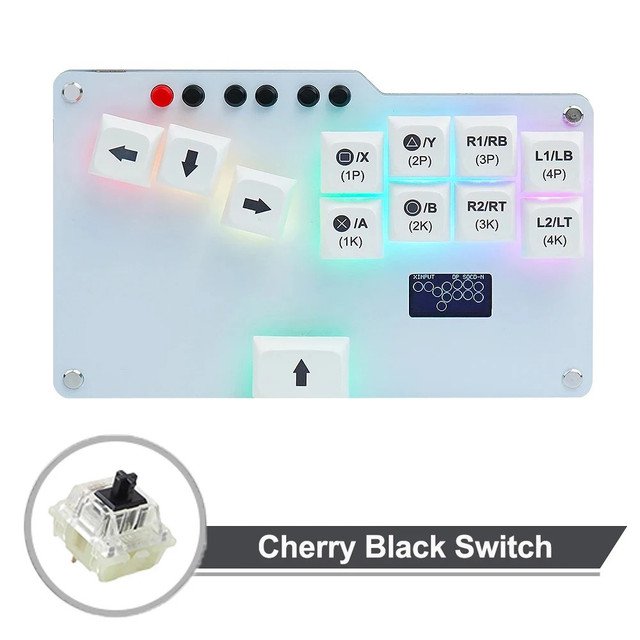 Mini Hitbox black switch WASD GP2040 CE Fightstick Game Pad Keyboard Cherry MX Switch