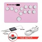 Pink Left Layout LED Hitbox SOCD Fightstick For Nintendo Switch Hot Swap Arcade Joystick Tran Black 