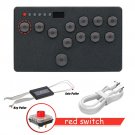 Black Left Layout LED Hitbox SOCD Fightstick For Nintendo Switch Hot Swap Arcade Joystick Tran Black